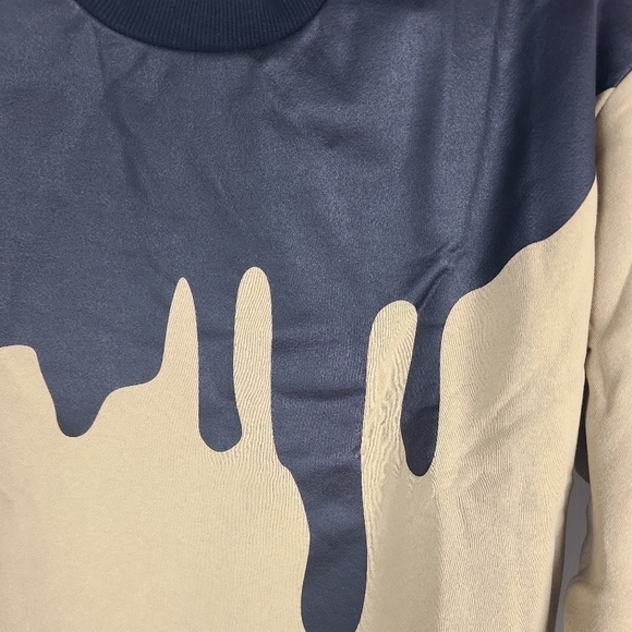 NEW Forever 21 Women's Tan Black Sweatshirt Long Sleeve. Sz M. NWT - Picture 2 of 4